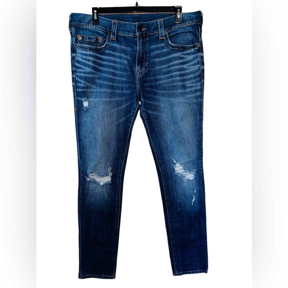 True Religion Men’s Blue Jeans Distressed Sz. 38 (new without tag)